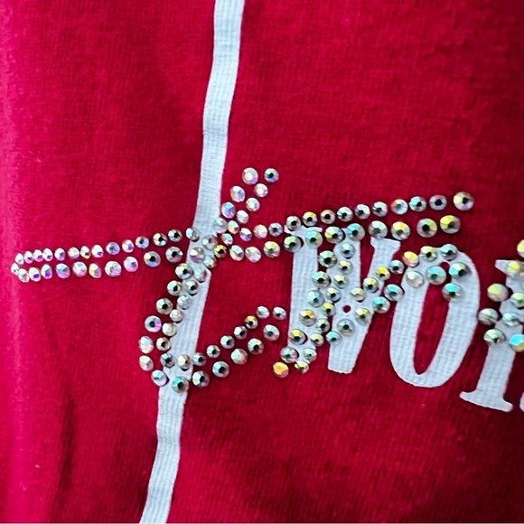 True Religion Embellished Red Fitted Short Sleeve T-Shirt Medium - Picture 5 of 7